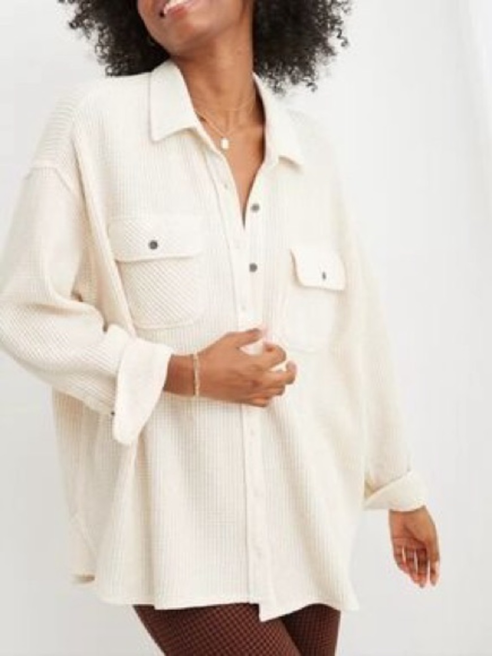 aerie Waffle Lumber Jane shirt